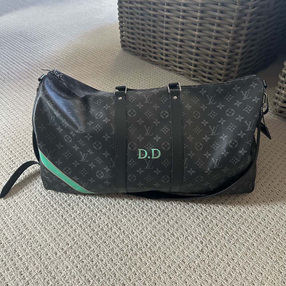 Louis Vuitton Keepall Black Monogram Duffel Bag